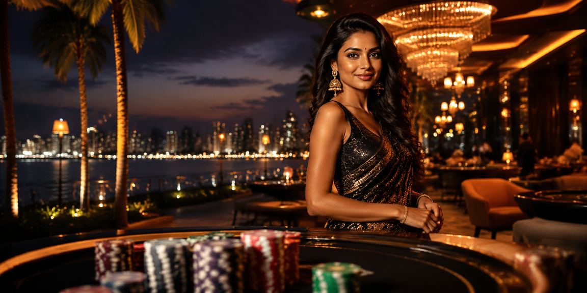 Casino style night market with betting ambiance