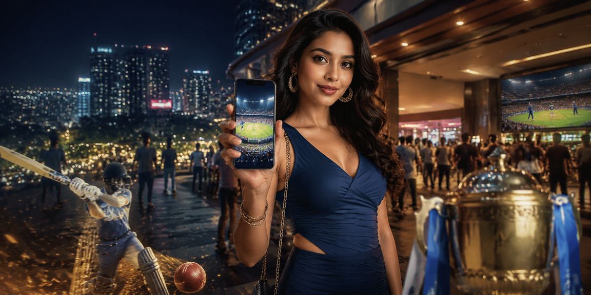 Cricket betting scene in Pune with city backdrop
